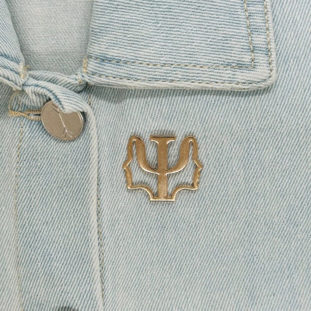 ⭐Psychology Psi Symbol Brooch Psychiatrist Pin Badge on Medical Doctor Nurse New - Picture 1 of 6